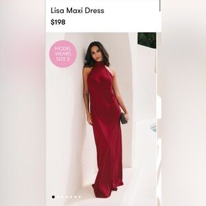 Mumu Lisa Maxi Dress- Cranberry size M